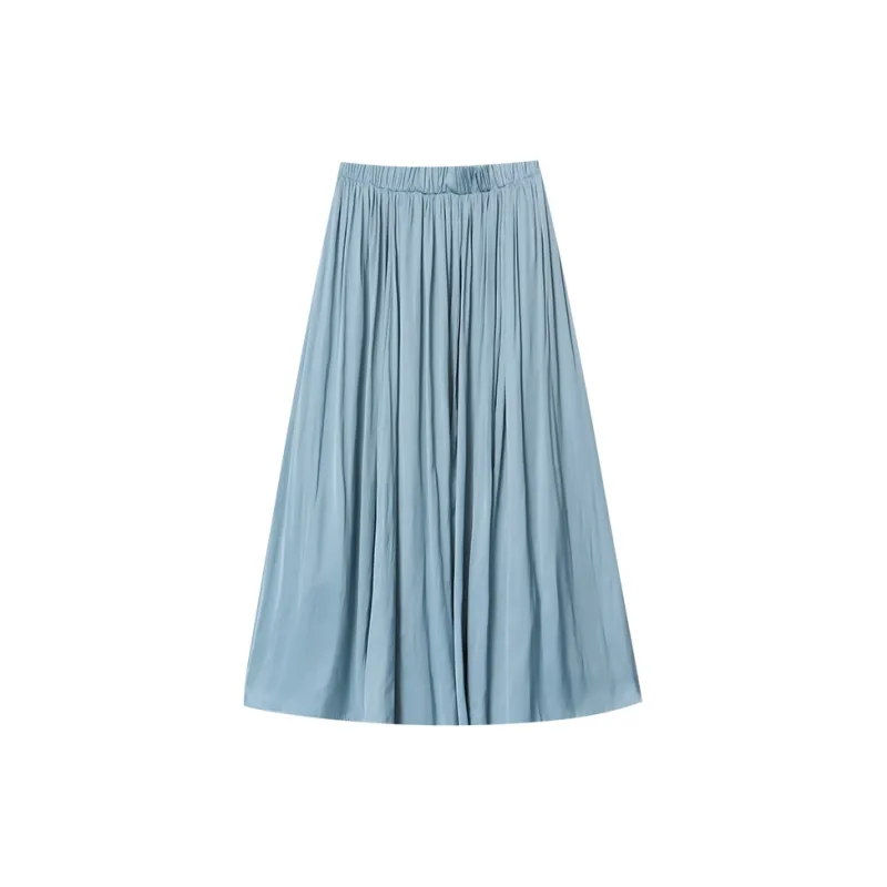 CHARM PICK Casual Long Skirts Women's Blue-1