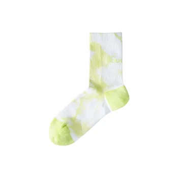 Saucony Mid-Calf Socks Unisex 1 Pack Fluorescent Green Camouflage Group
