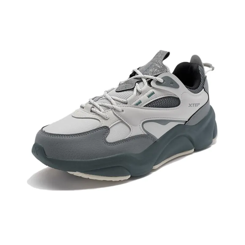 China Post x XTEP Spring Collection Versatile Comfortable Slip Resistant Low Top Casual Shoes Men's Gray-1