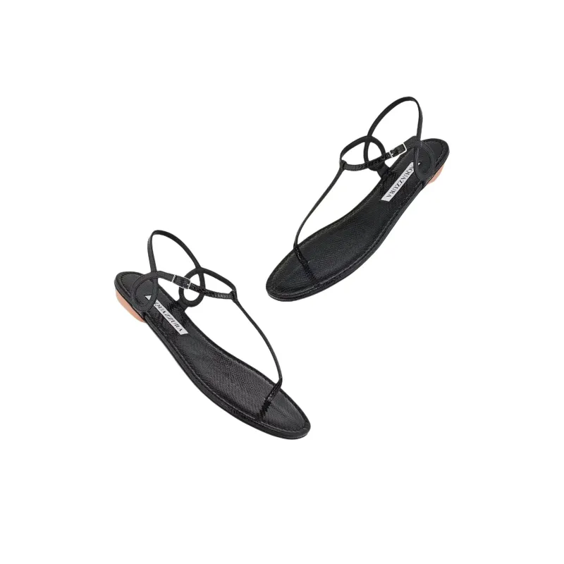 AQUAZZURA Almost Bare Strap Sandals Women's Black-3