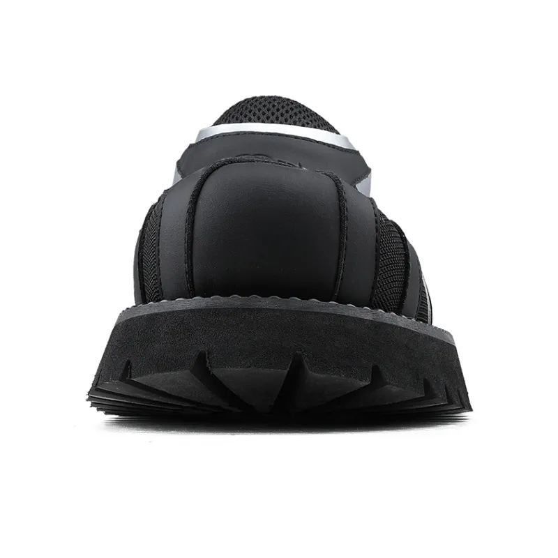 HANQIAORIJI Abrasion Resistant Slip Resistant Wrap toe Slippers Men's Black-2