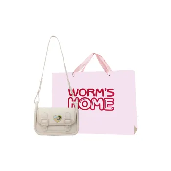 Worm's Home PU Crossbody Bag Shoulder Bag Handbag Regular Women's Black/White