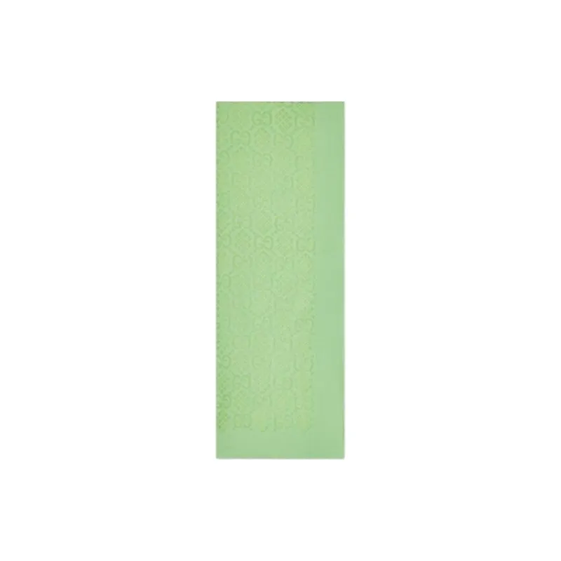 GUCCI Mulberry Silk Silk Scarves Women's Green-1