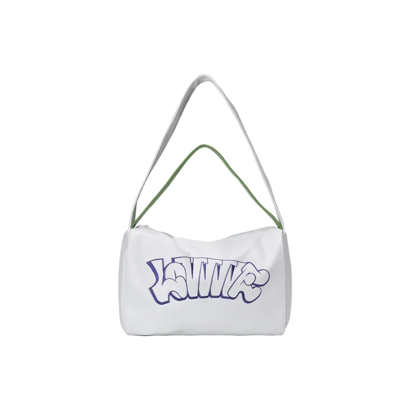 LOVVVVE PU Fitness Yoga Bag, Shoulder Bag, Crossbody Bag Women's White-4