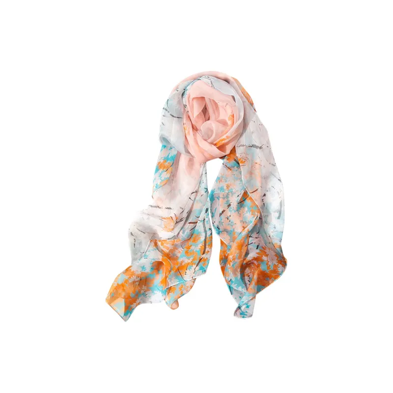 Hang Silk Road 100% Mulberry Silk Silk Scarves Women's-12