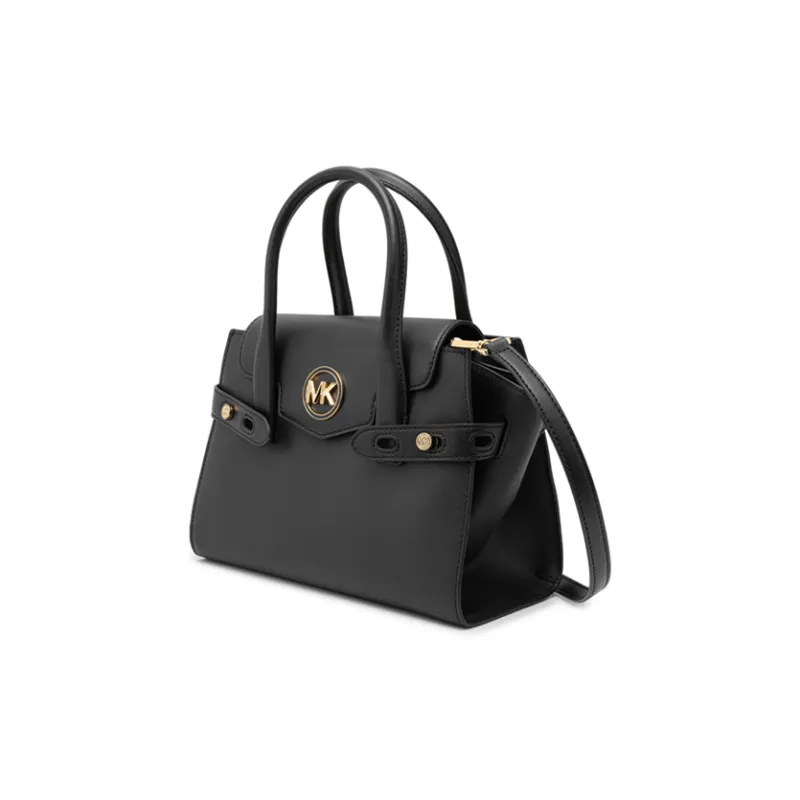 MICHAEL KORS Carmen Artificial Leather Portable Crossbody Bag, Shoulder Bag Medium Size Women's Black-2