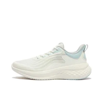 361° Cushioning Breathable Low Top Running Shoes Women's White Green