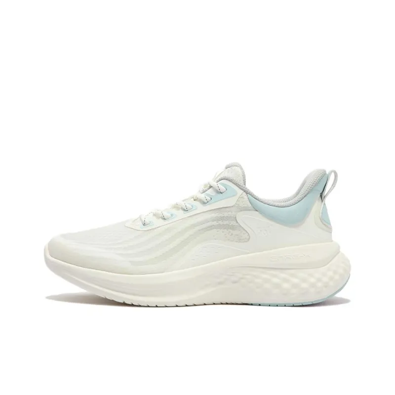 361° Cushioning Breathable Low Top Running Shoes Women's White Green-0