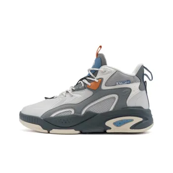 XTEP Black Uncle VI Vintage Trendy Sports Wear Resistant Slip Resistant High Top Casual Shoes Men's Gray Brown