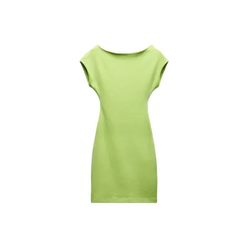 ZARA Short-Sleeved Dresses Women's Neon Green