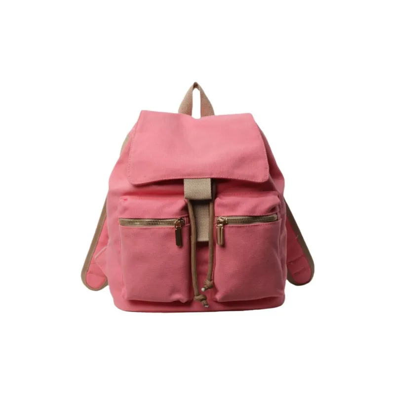 GEERDUN Fabric Backpack Women's Green/Pink/Black/Khaki-5