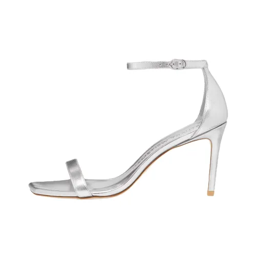 Stuart Weitzman/SW Nunakedcurve Strap Sandals 8.5cm Women's Silver