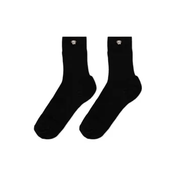 VERSACE SS24 Mid-Calf Socks Women's 1 Pack Black