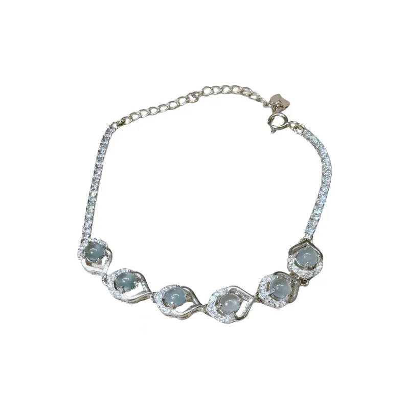 Viola Ice Glutinous Jadeite Bracelets Women's-0