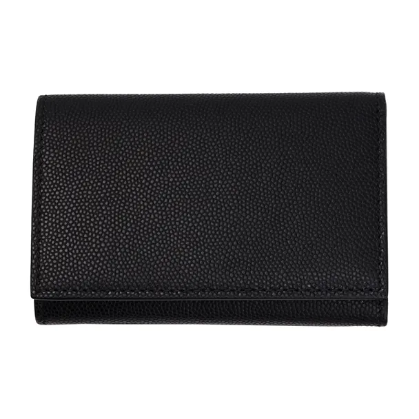 Burberry Leather Wallet Mini Women's Black-3