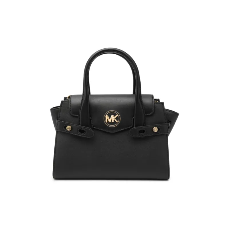 MICHAEL KORS Carmen Artificial Leather Portable Crossbody Bag, Shoulder Bag Medium Size Women's Black-1