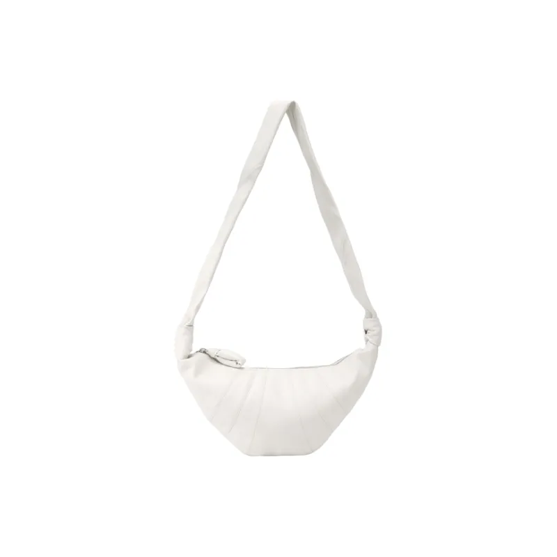 Lemaire Croissant Series Cow Leather Croissant Bag Croissant Bag Croissant Bag Crossbody Bag, Shoulder Bag Unisex White-1