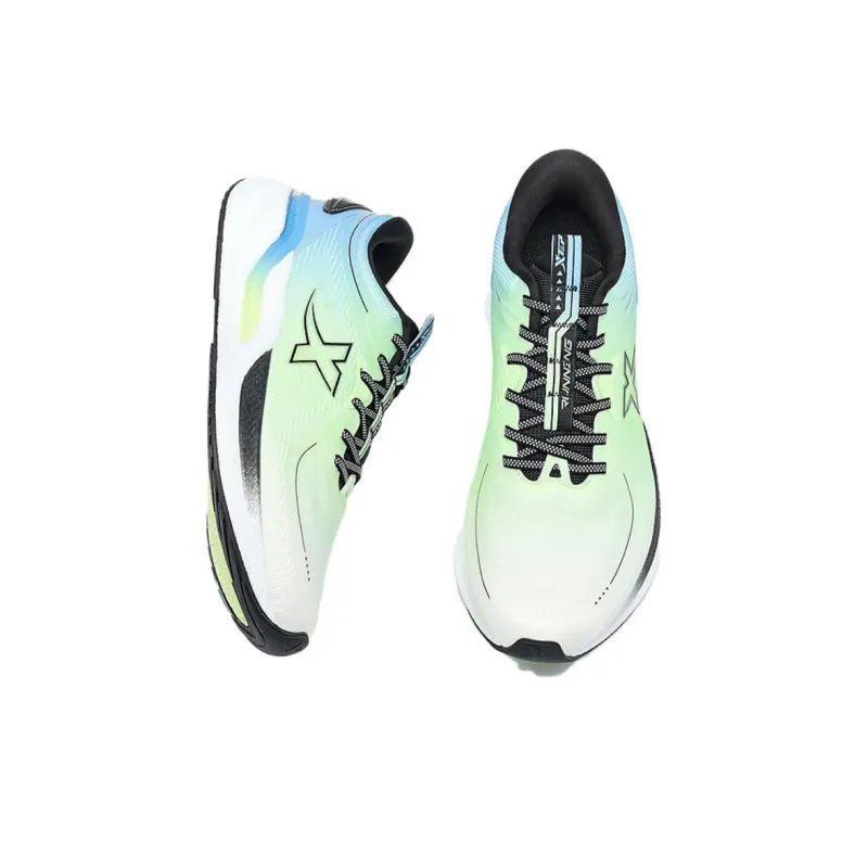 China Post x XTEP Shock Absorbers Low Top Running Shoes Men's Green Blue-3