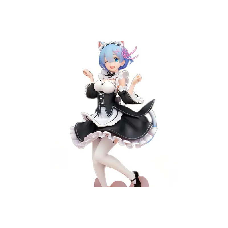 MegaHouse Rem Zero − Starting Life In Another World Rem Cat Eared Maiden 24cm Scale Figures-3