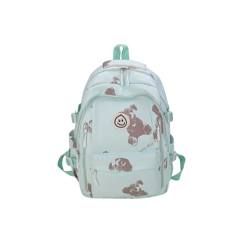 GEERDUN Nylon Backpack Unisex Black/White/Blue/Green/Pink-5