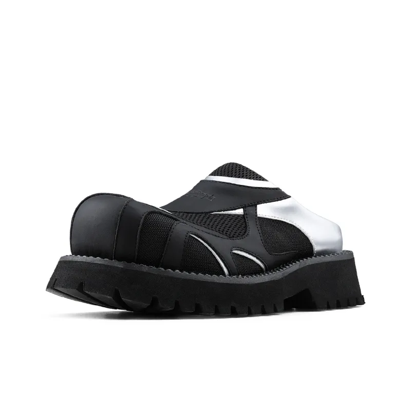 HANQIAORIJI Abrasion Resistant Slip Resistant Wrap toe Slippers Men's Black-1