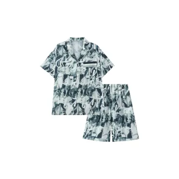 CAIHENGTONG Pajama Set Men's Green