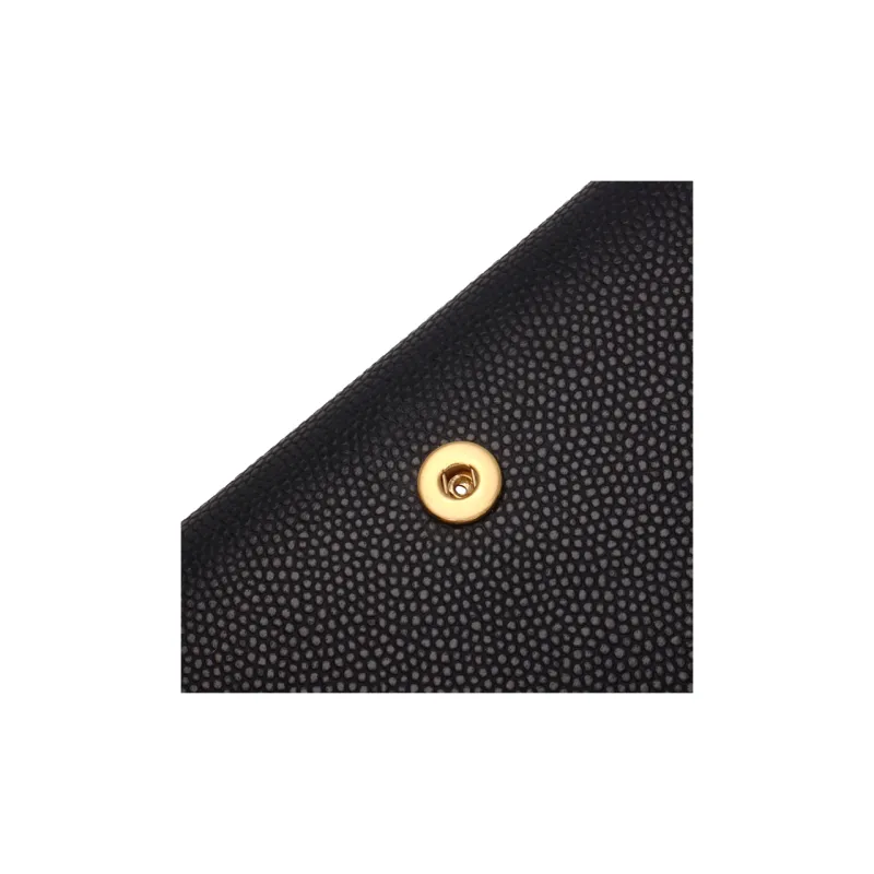 Burberry Leather Wallet Mini Women's Black-6