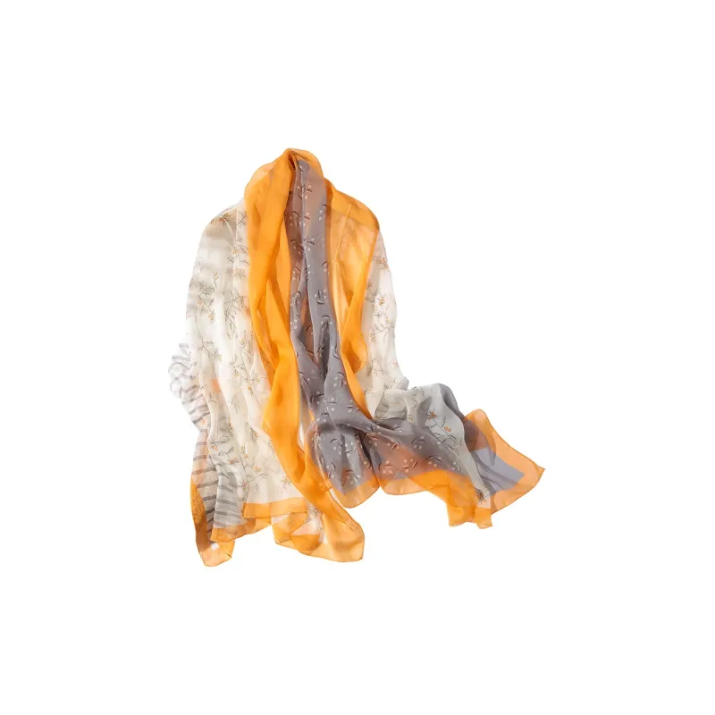 Hang Silk Road 100% Mulberry Silk Silk Scarves Women's-10