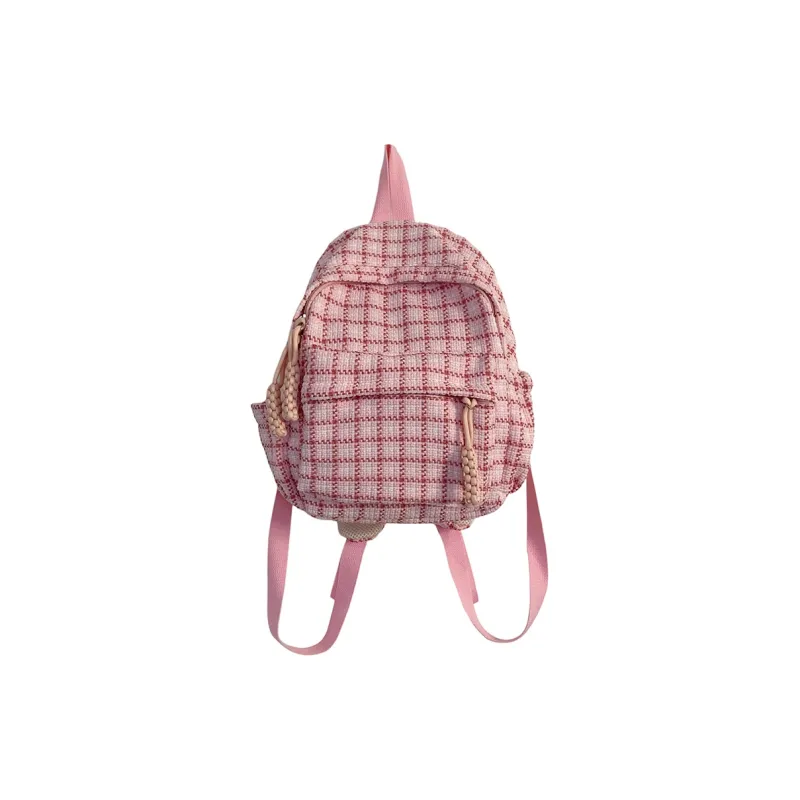 GEERDUN Cotton Fabric Backpack Women's Light Yellow/Light Green/Green/Pink-5