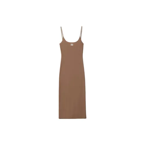 MIU MIU Slip Dresses Women's Khaki