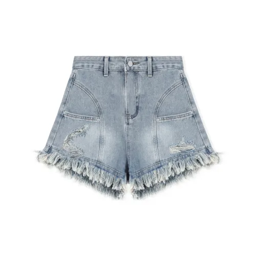 STARFEI Denim Shorts Women's Blue