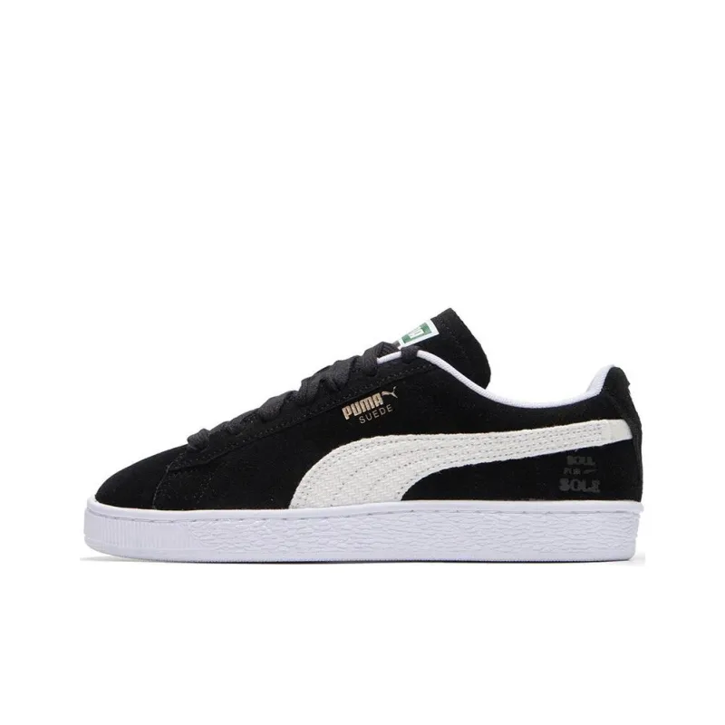 PUMA Suede Forever Dance Anti Slip And Wear Resistant Lightweight Low Top Skateboard Shoes Unisex Black-0