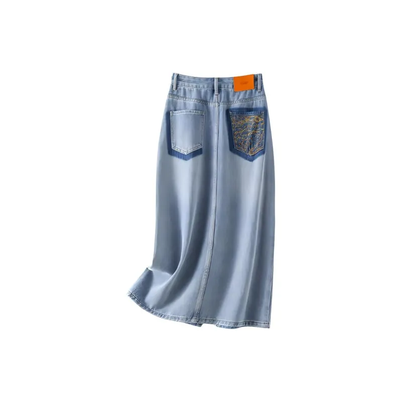 Weixi Denim Short Skirts Women's Blue-1