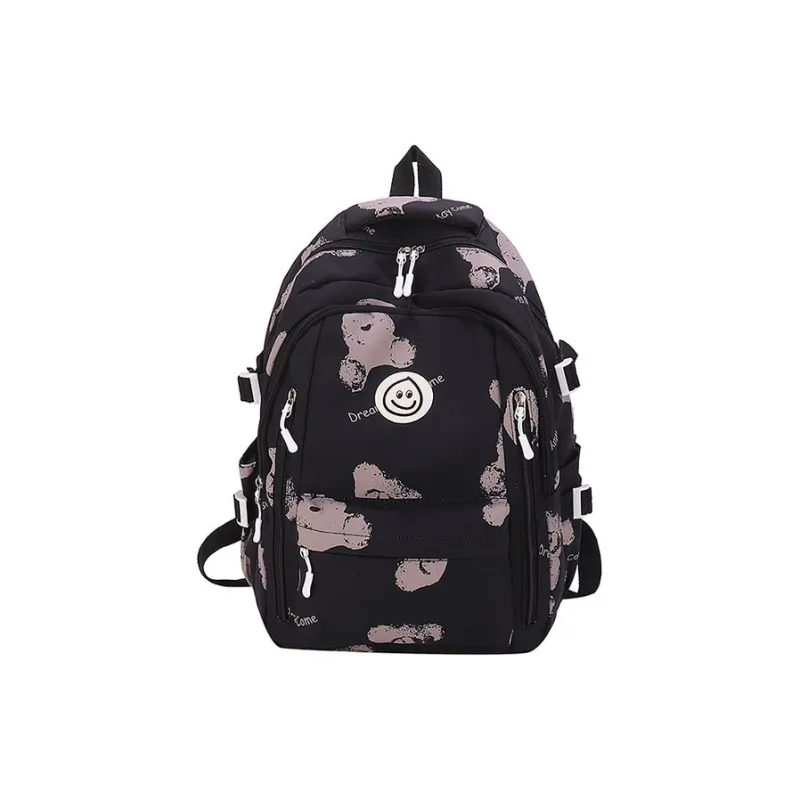 GEERDUN Nylon Backpack Unisex Black/White/Blue/Green/Pink-0