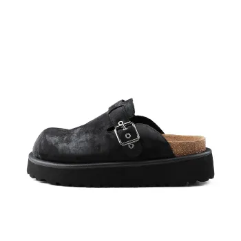 HANQIAORIJI Abrasion-Resistant Slip-Resistant Wrap-toe Slippers Unisex Black