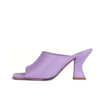 Paul Smith Genuine Leather Sole Slide Slippers Women's Purple