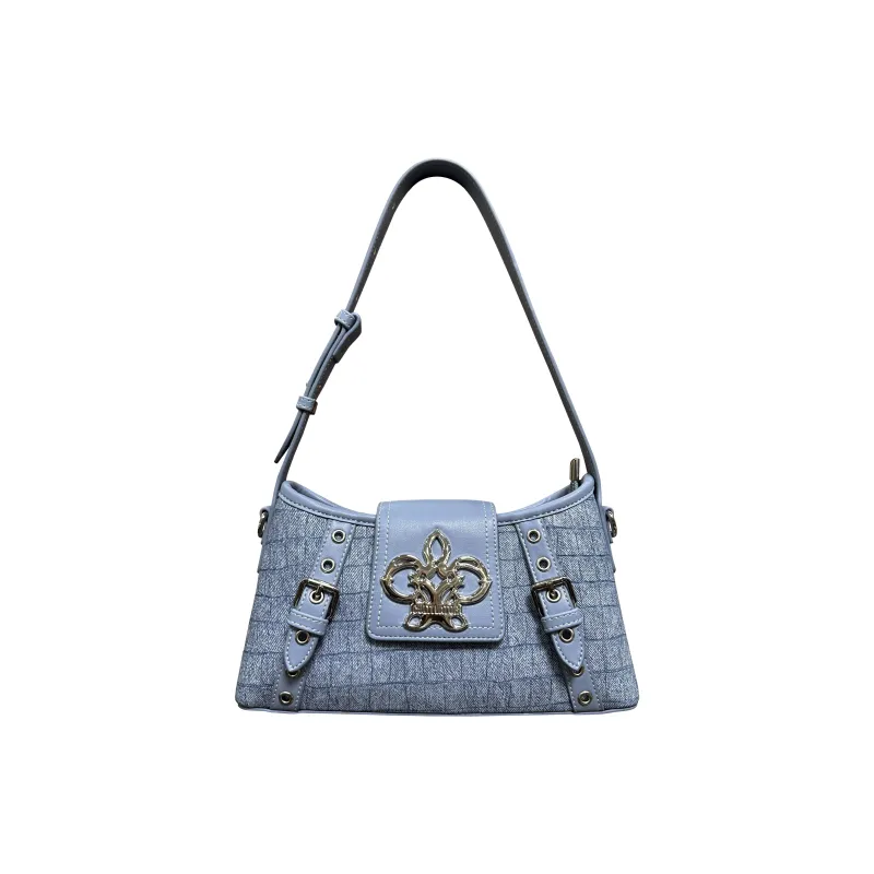 CULTIVATOR Pu Crossbody Bag, Shoulder Bag Small Size Women's Brown/Blue/Gray-2