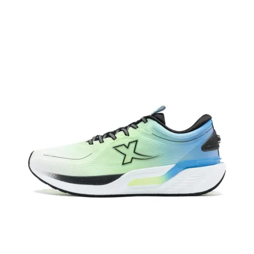 China Beckenbauer x XTEP Shock Absorbers Low Top Running Shoes Men's Green Blue