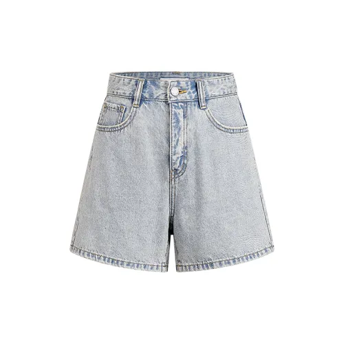 A21 Denim Shorts Women's Blue/White