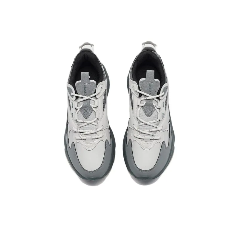 China Post x XTEP Spring Collection Versatile Comfortable Slip Resistant Low Top Casual Shoes Men's Gray-4
