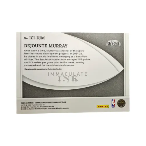 PANINI 21 22 IMMACULATE Dejounte Murray Signature 25/25 Player Card Product Access Sports Cards 1 Pc-1