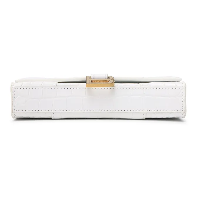 Balenciaga Leather Hourglass Bag Crossbody Bag Shoulder Bag Women's White-5