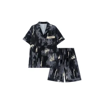 CAIHENGTONG Pajama Set Men's Gray