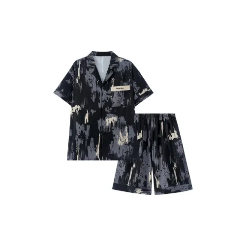 CAIHENGTONG Pajama Set Men's Gray