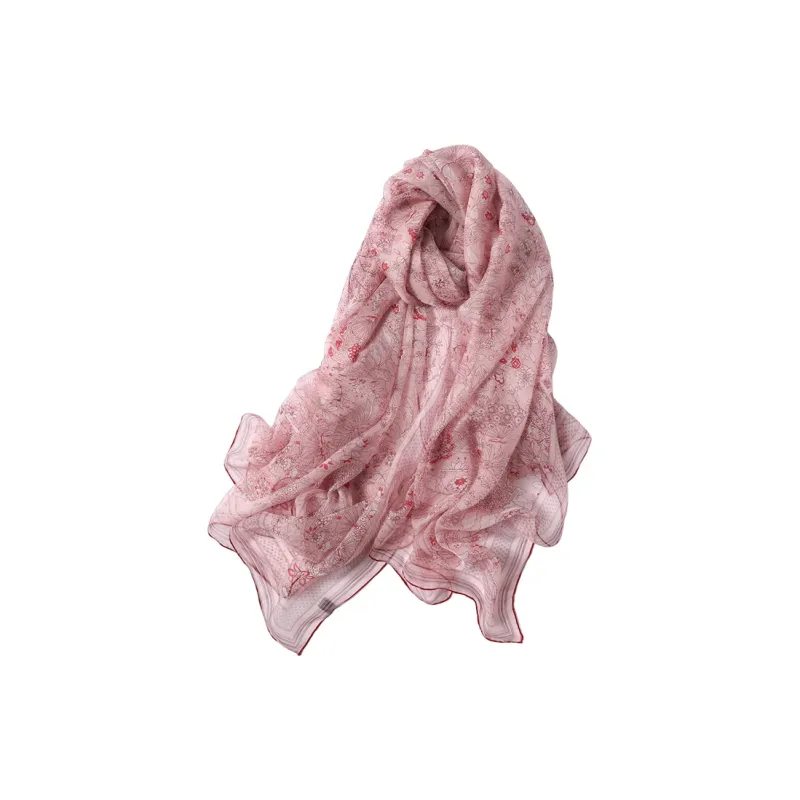 Hang Silk Road 100% Mulberry Silk Silk Scarves Women's-14
