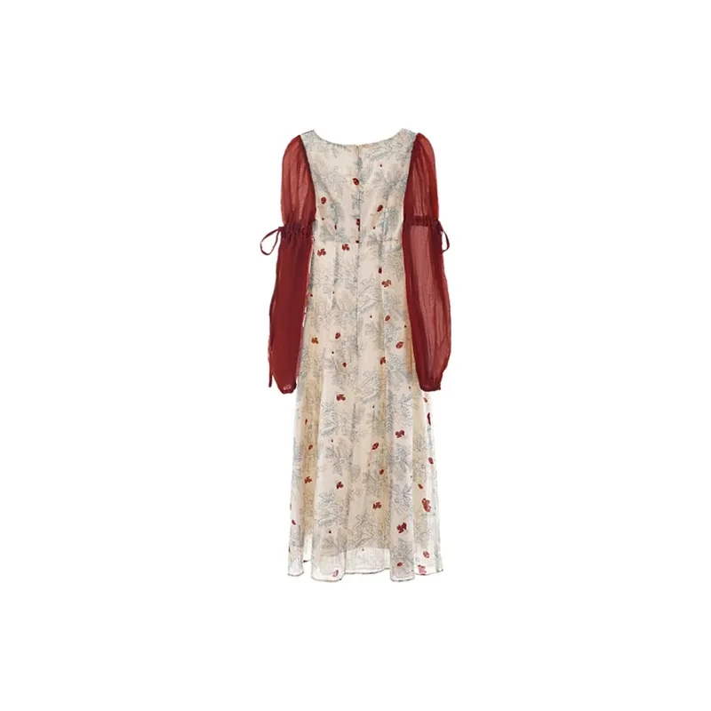 JOSR Long Sleeved Dresses Women's Floral-1