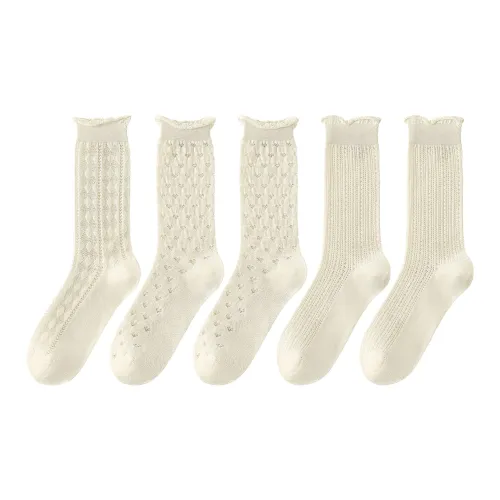 XXLLG Mid Calf Socks Women's 5 Pack