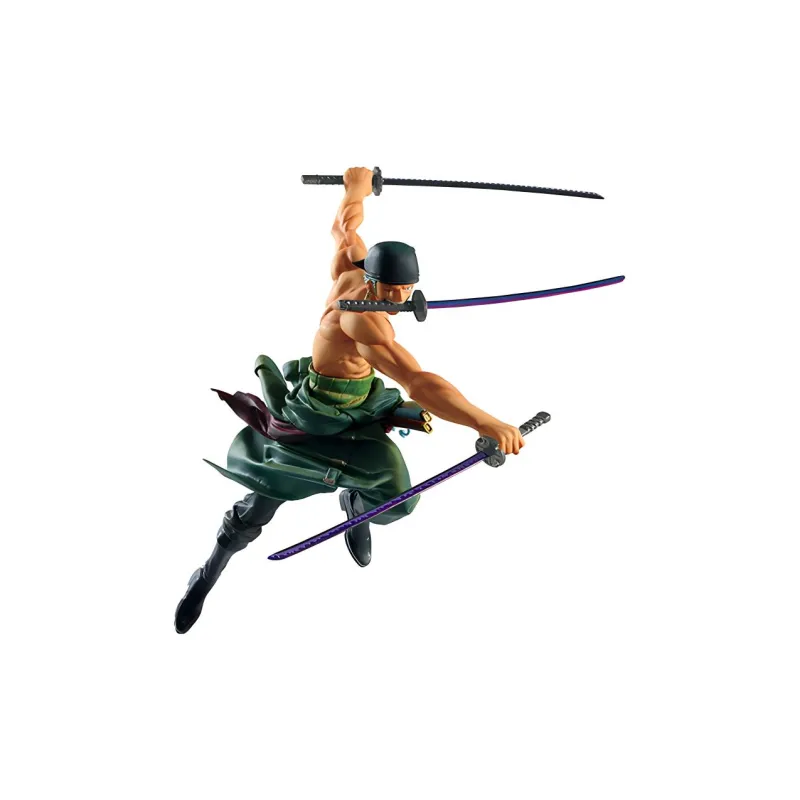 BANDAI Ichibansho One Piece Dynamism Of Ha Roronoa Zoro Action Figure Green-1