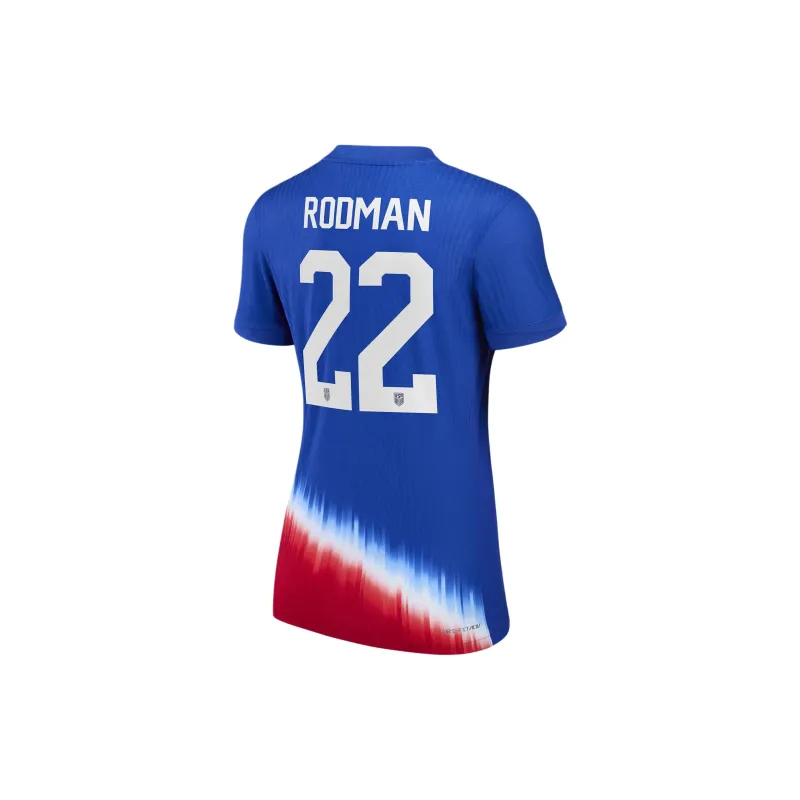 Nike Trinity Rodman USWNT 2024 Match Away Soccer Jerseys Women's Blue-1