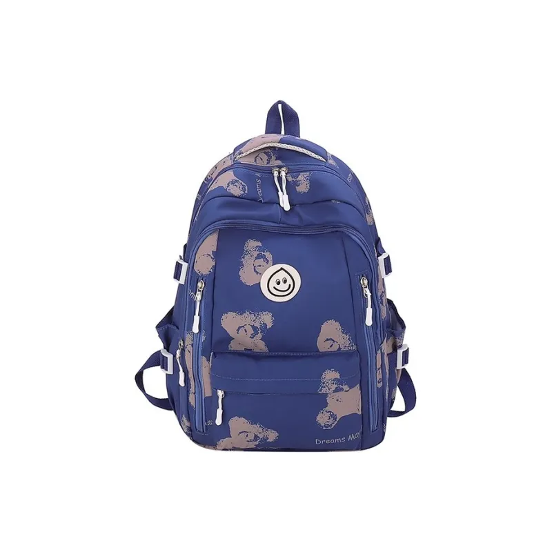 GEERDUN Nylon Backpack Unisex Black/White/Blue/Green/Pink-4